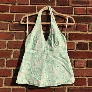 VINEYARD VINES GREEN HALTER TOP